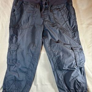 Calvin Klein Charcoal Gray Cargo Capris